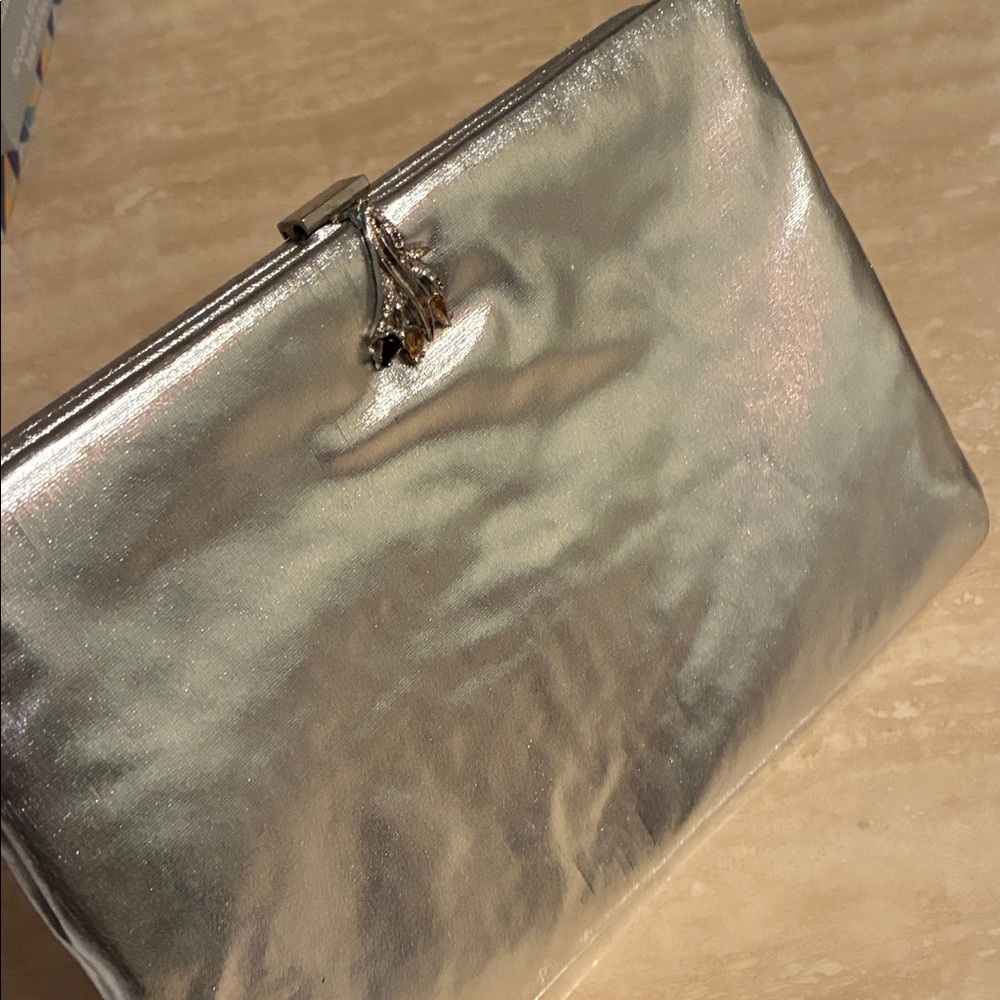 Vintage HL Silver Clutch Bag